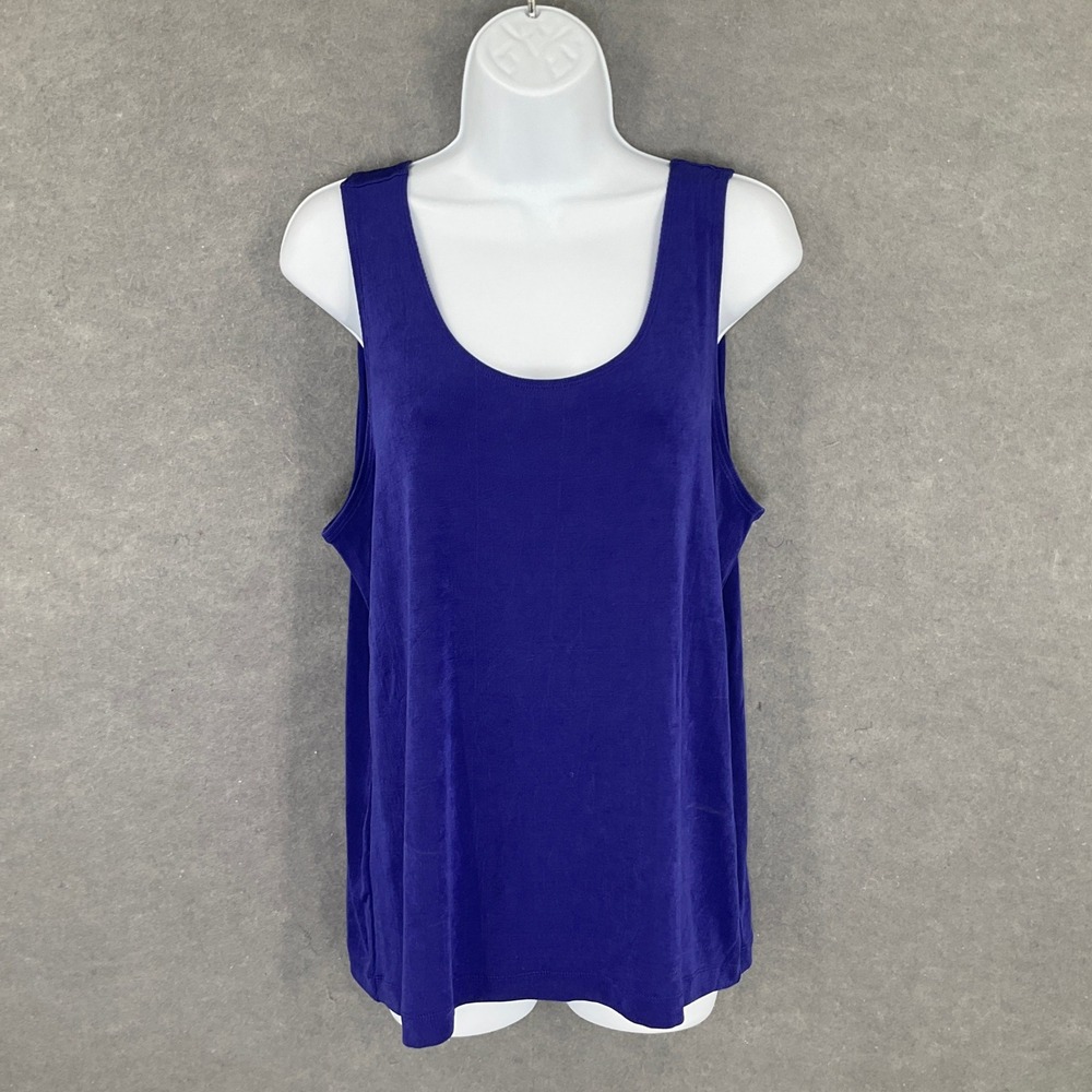 Travelers by Chico's Purple Tank Top Sz XL Sleeveless Scoop Neck Slinky Capsule